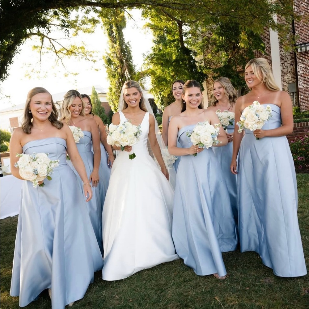 Dessy Collection Strapless Blue Dress